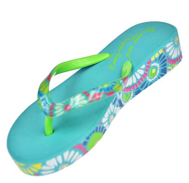 Klapki japonki dziecięce na koturnie A9589 l.bl roz. 31