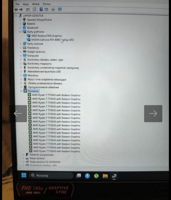 Asus TUF Gaming A15, RTX 4060, Ryzen 7, 16 GB DDR 5, 512 SSD