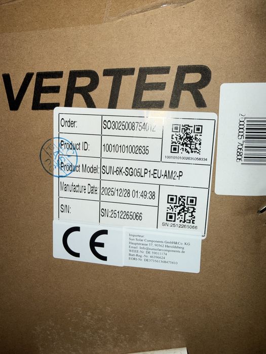 Гібридний інвертор DEYE SUN-6K-SG05LP1-EU 6 кВт, 1 фаза, 48V