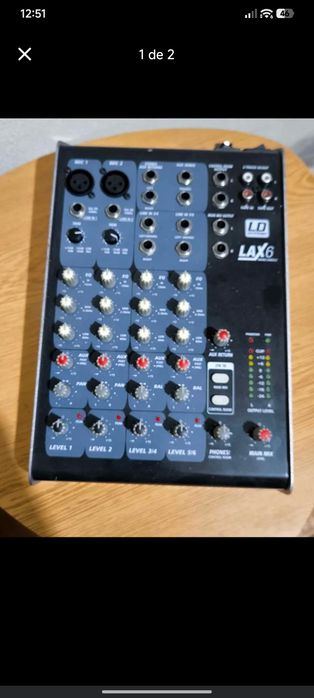 Mesa de Som LD Systems LAX6 – 6 Canais – Profissional.