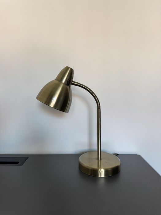 Porządna lampka na biurko – regulowane ramię, vintage / retro