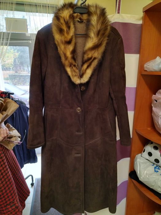 Kożuch damski długi