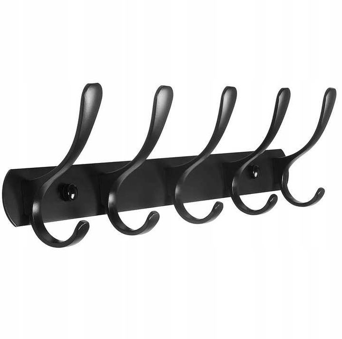 Wieszak wiszący 44cm metalowy czarny DA268