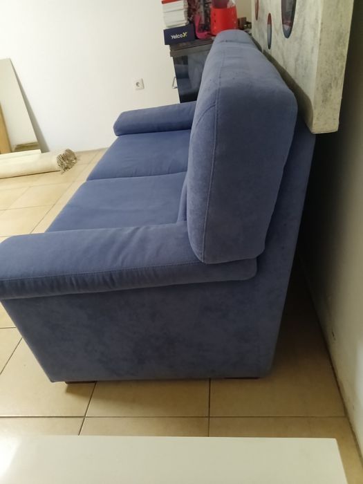 Sofá 3 lugares Azul