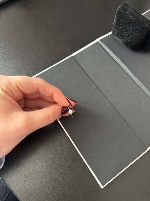 Pierścionek zaręczynowy białe złoto diamenty Savicki