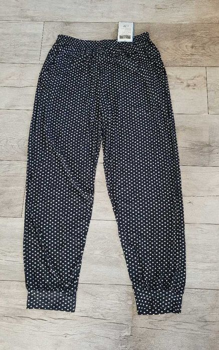 D&A spodnie alladynki bambus wzorzyste 3XL-6XL w groszki