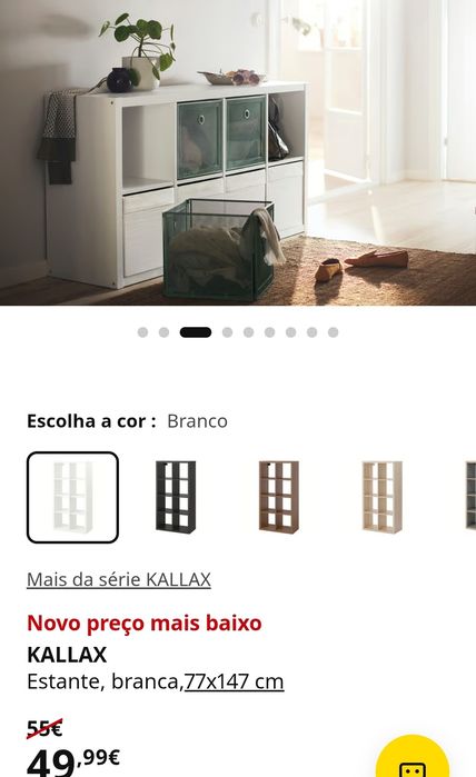móvel ikea kallax branco mate