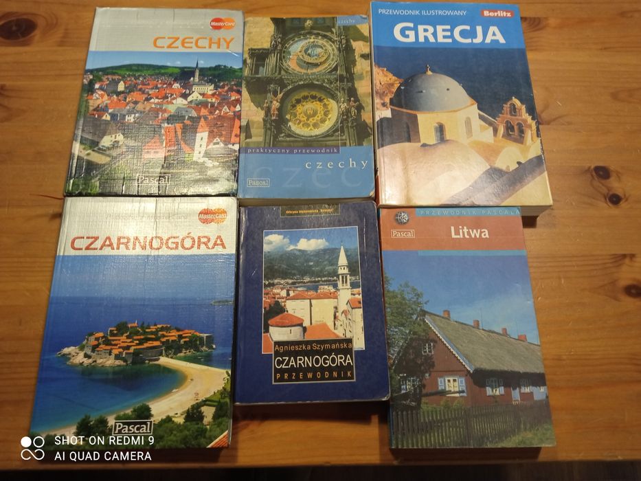 Zestaw sześciu przewodników, Czarnogóra dwa, Litwa, Czechy dwa, Grecja