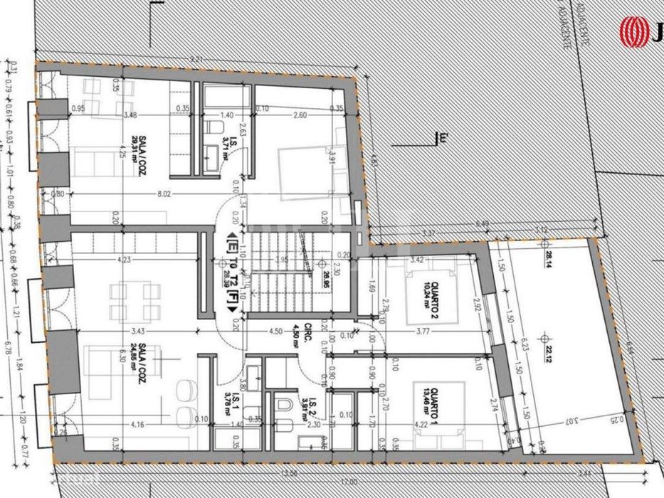 Apartamento T2 na Rua Poiais de São Bento em Lisboa