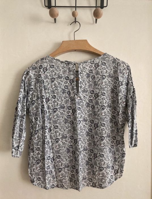 Bluzka wzory indyjskie kwiaty rękawy 3/4 hippie boho