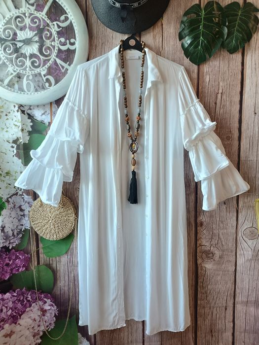 Пляжна  біла туніка . Р 46 . Італія