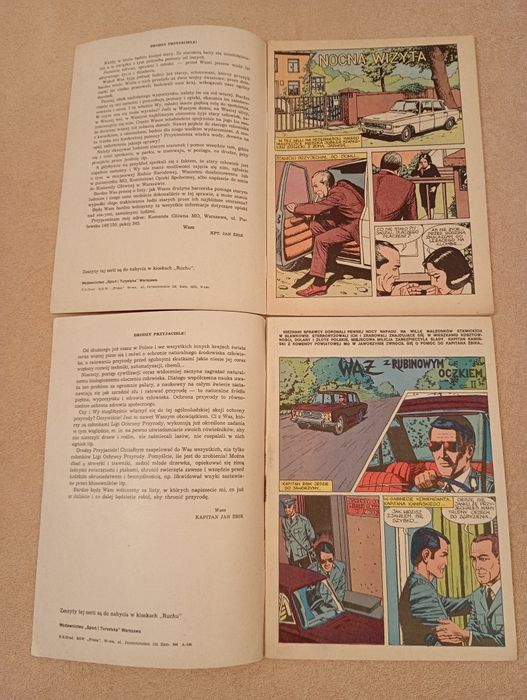 Kapitan Żbik Nocna wizyta kompletna seria 1-4. Pierwsze wydanie.