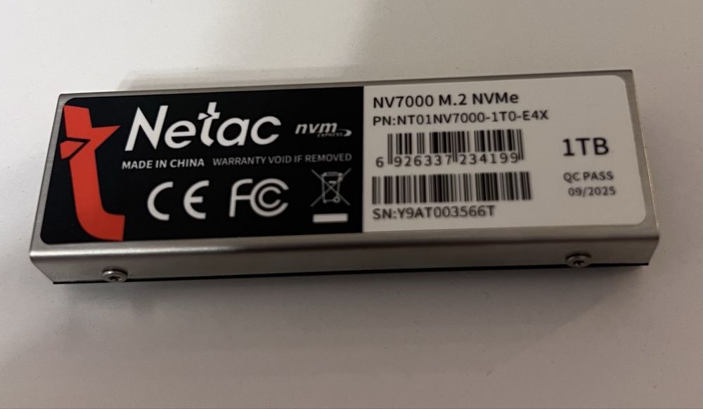 Радіатор охолодження SSD m2 Netac NV-7000