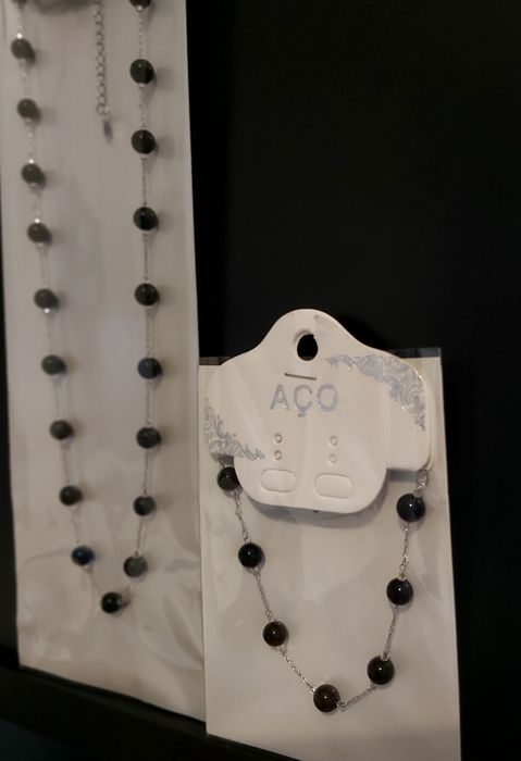 Conjuntos em aço de colar e pulseira