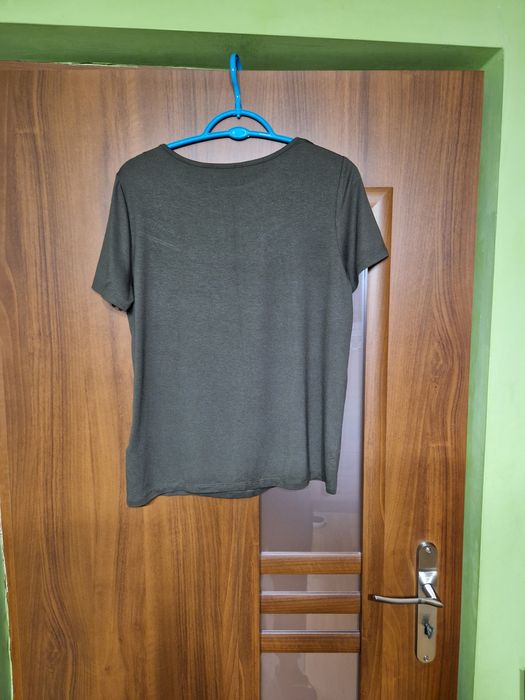 Bluzka z koronką Khaki rozmiar M