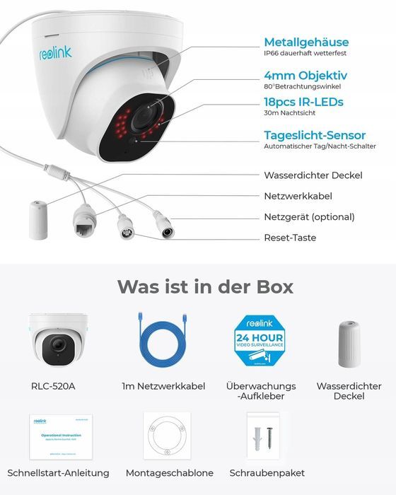 Kamera Zewnętrzna REOLINK 5MP PoE z Detekcją