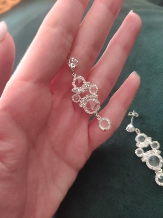 Kolczyki do ślubu kryształki