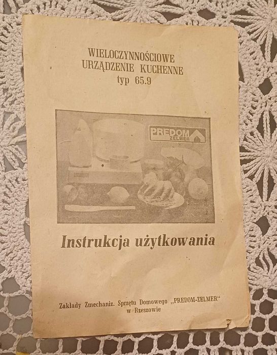 Oryg. instrukcja obsługi - wieloczynnościowe urządzenie kuchenne typ 65.9 - Predom-Zelmer
