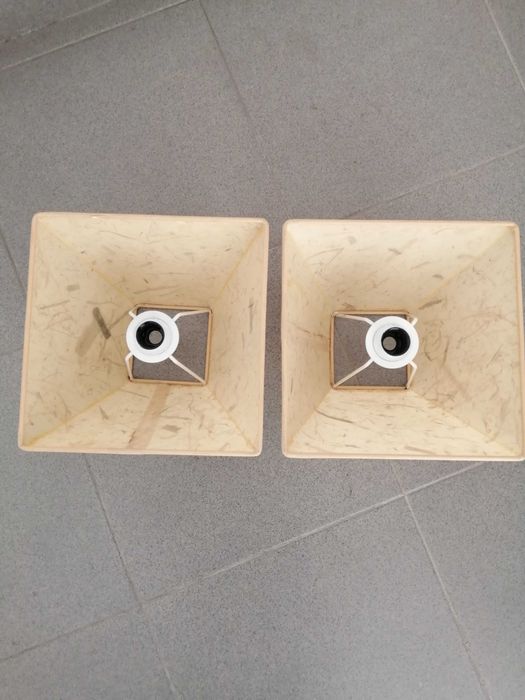 Conjunto de 2 Abajour Rectangulares 20x20x14