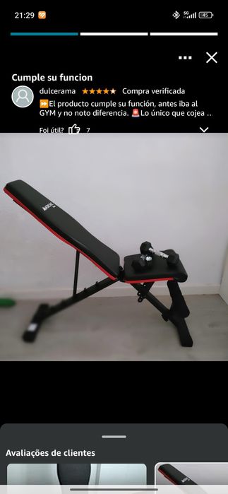 Vendo conjunto de halteres + banco de musculação