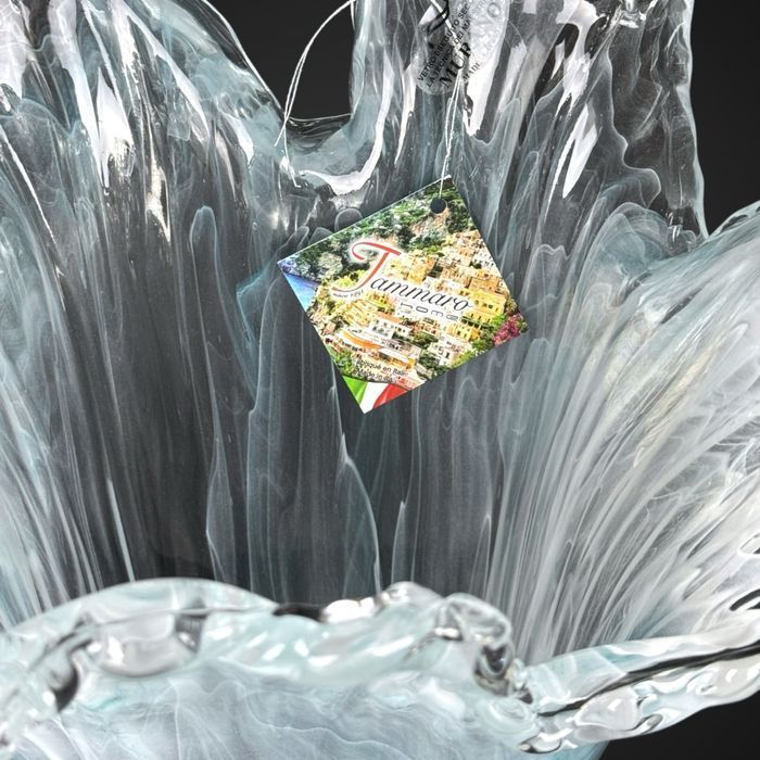Wazon murano Tammaro home design włoski unikat niebieski B41/4166