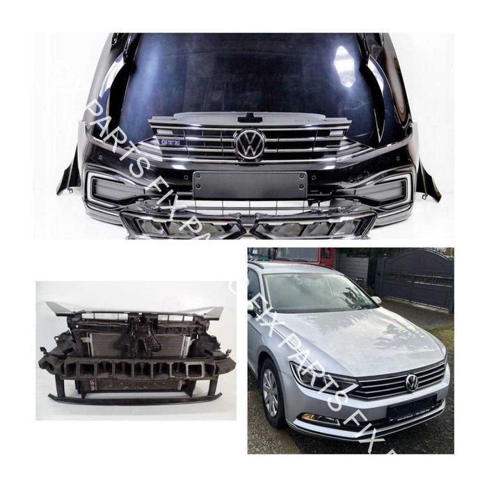 Капот VW Passat B8 оригинал бампер, решетка, фары, двери, скло