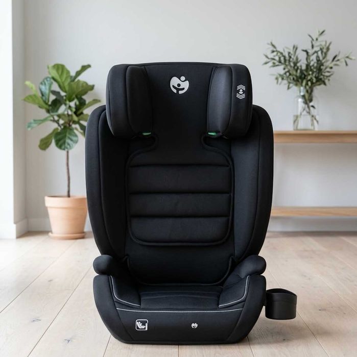Fotelik Samochodowy 15-36 kg 100-150 cm ISOFIX Dla Dziecka I-size ECE R129 Czarny + GRATISY