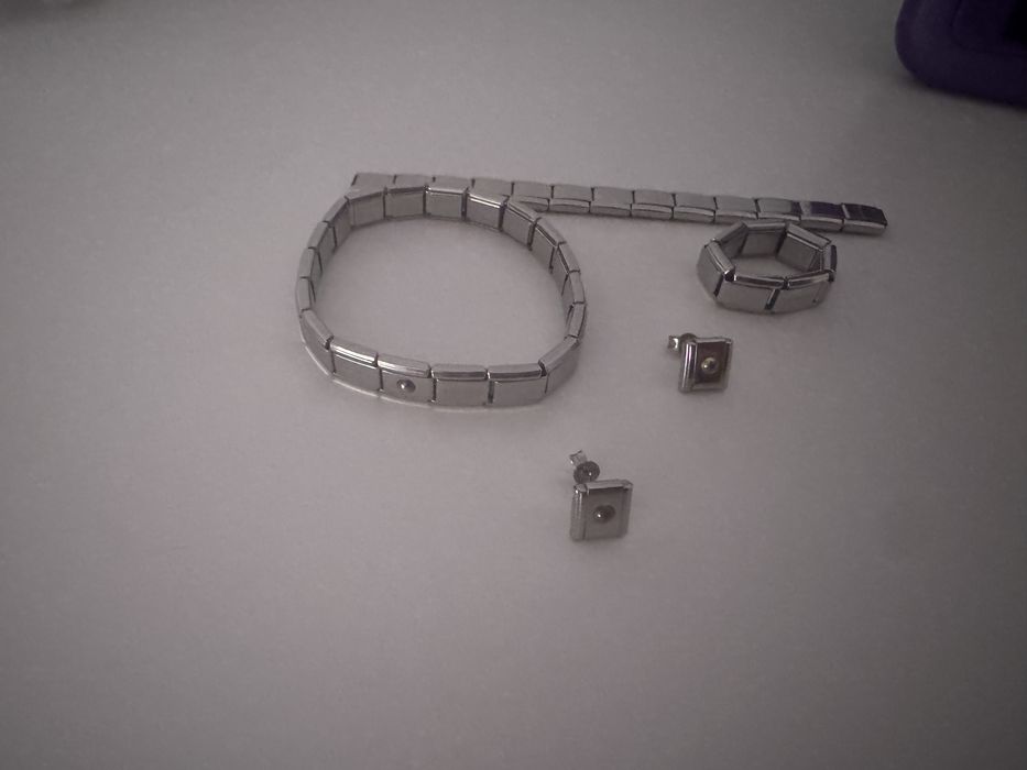 Pulseira anel e brincos nomination