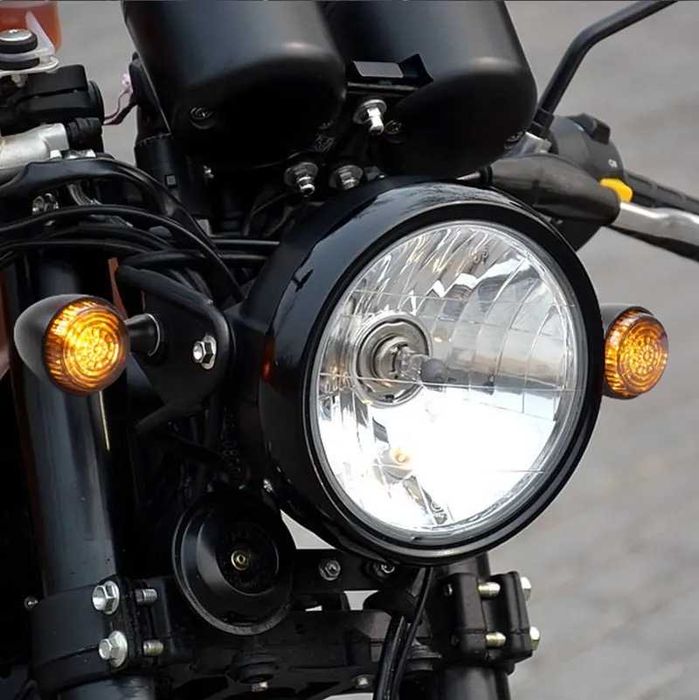 Par de Piscas Bala LED Alumínio Lente Escurecida