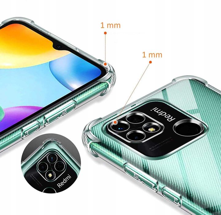 Etui Anti-Shock do Xiaomi Redmi 10C + Szkło Hartowane