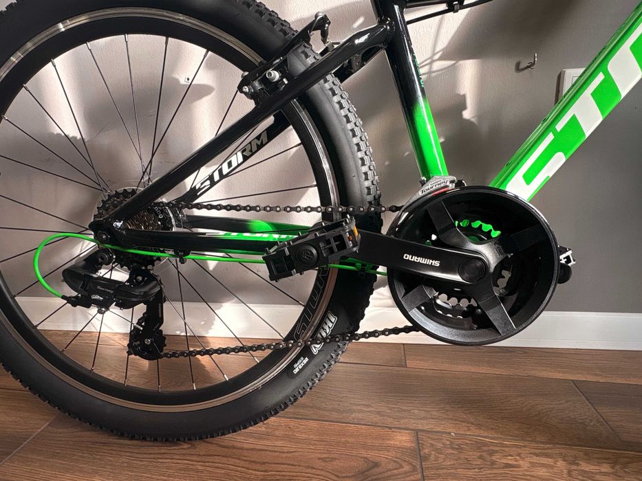Rower Storm Racer 26" MTB chłopięcy, na komunię, zielono-czarny