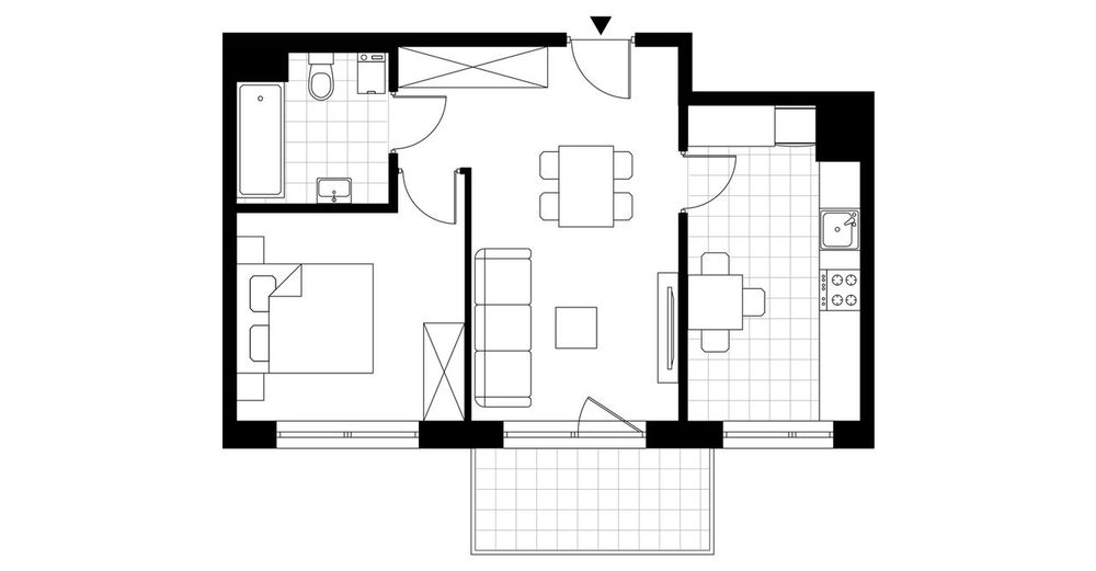 2-pokojowe mieszkanie 44m2 + balkon Bezpośrednio