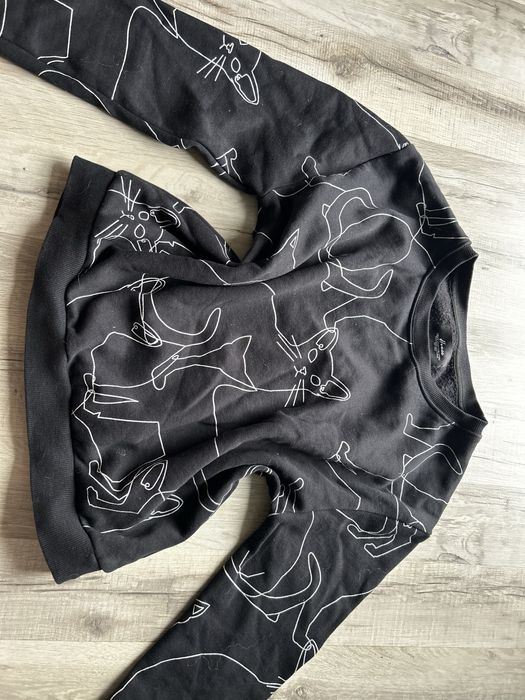 Bluza w koty, kotki czarna krotka House 36 S