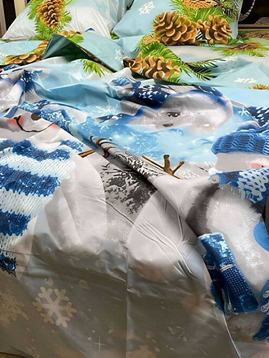 Комплект белья Снеговик полуторный