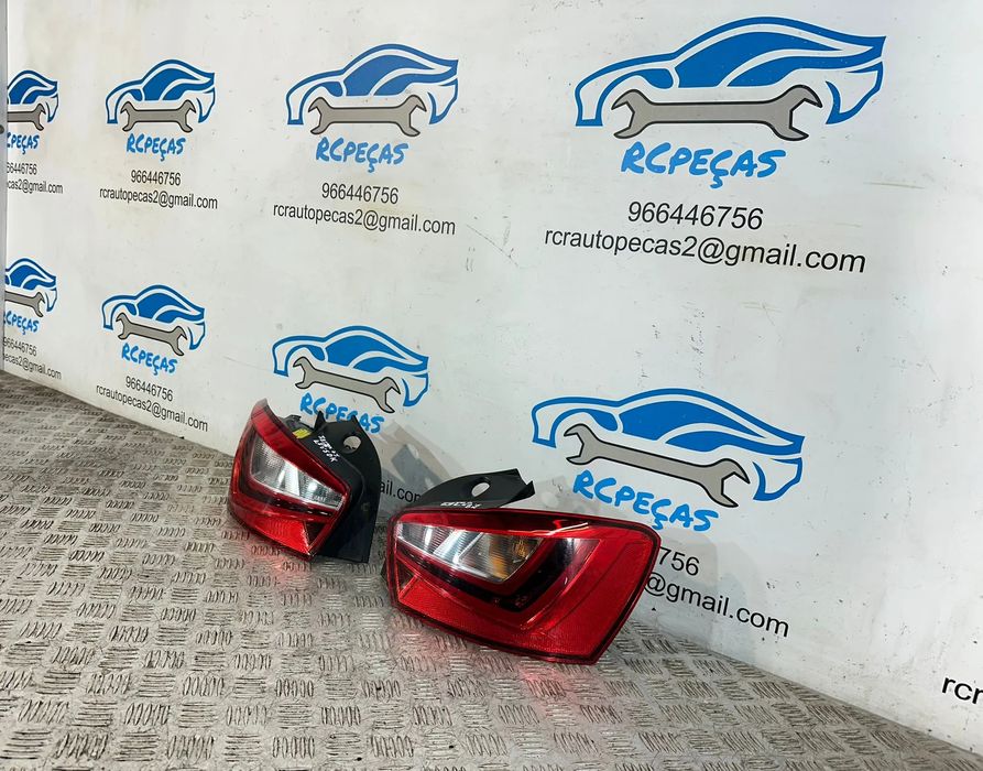 Conjunto Farolins Led Tras Traseiro Direito Esquerdo Seat Ibiza 6J