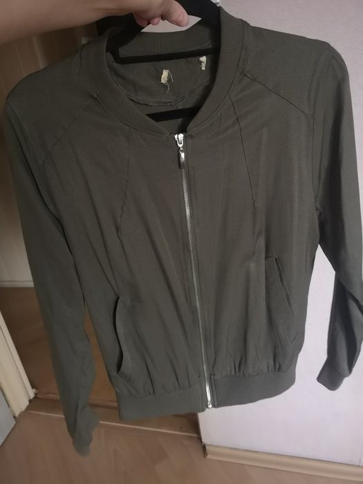 Cienka kurtka bomberka oliwka khaki xs, s, m