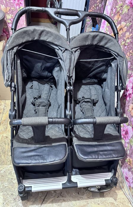 Коляска CARRELLO Connect CRL-5502/1 Serious Black для двійні