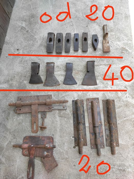 Narzędzia ogrodnicze szpedel,grabie,haczka,widły, noże struga,toporki