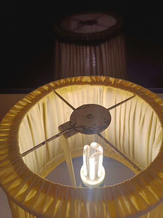 Lampa stołowa szklana Prl retro vintage