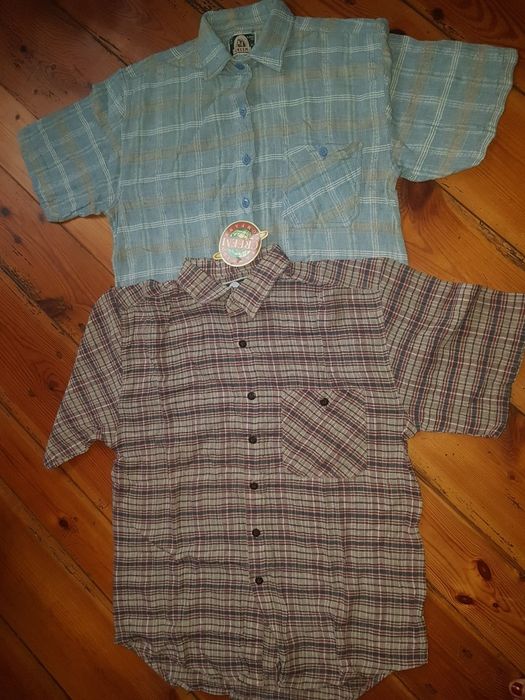 Koszule męskie w kratkę x 2 szt