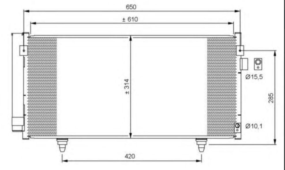 Конденсатор кондиционера Subaru Forester 08-12, Impreza 07-11