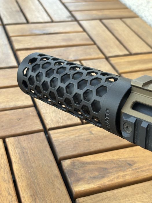 Supressor airsoft 48 mm x 130 mm rosca m14 x 1 esquerda