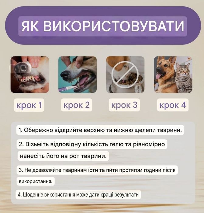 Гель-ручка для чистки зубов для собак или котов