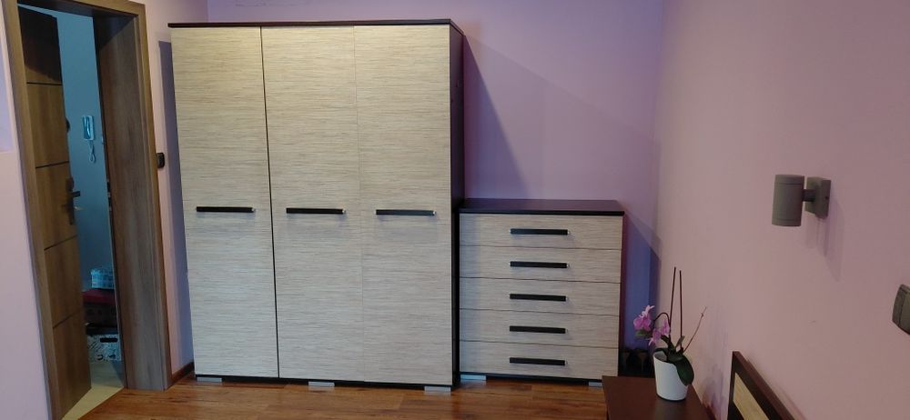 Sypialnia łóżko,szafa, komoda