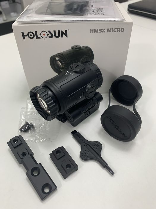 Збільшувач Holosun HM3X-MICRO, 3×, чорний, кріплення Picatinny Модель 2026р