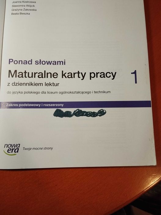 Ponad słowami 1 maturalne karty pracy