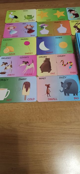 Przeciwieństwa gra układanka kształty puzzle
