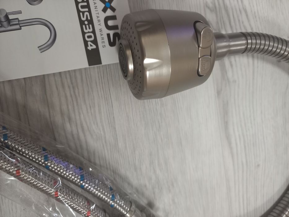 СТОП НОВИНКА!Смеситель/змішувач/кран для кухни на гайке гибкий излив