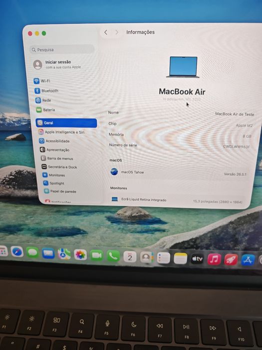 MacBook Air 15" 2023 M2 8GB 256GB Azul Magic Mouse C/Garantia
