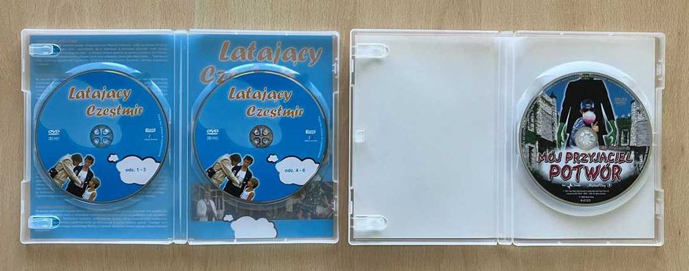Zestaw filmów DVD dla dzieci - m.in. 'Latajacy Czestmir